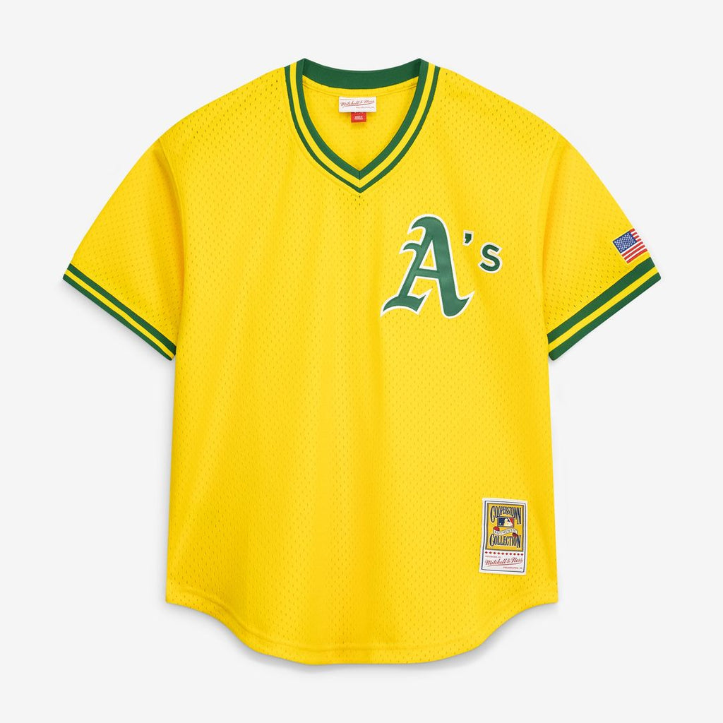 Athletics Mitchell & Ness Authentic Jersey Yellow