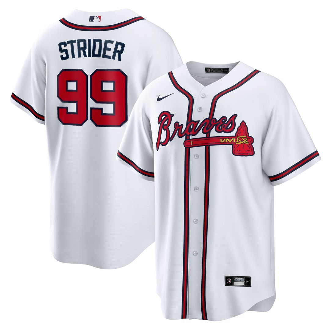 Atlanta Braves Nike White Replica MLB baseball jersey