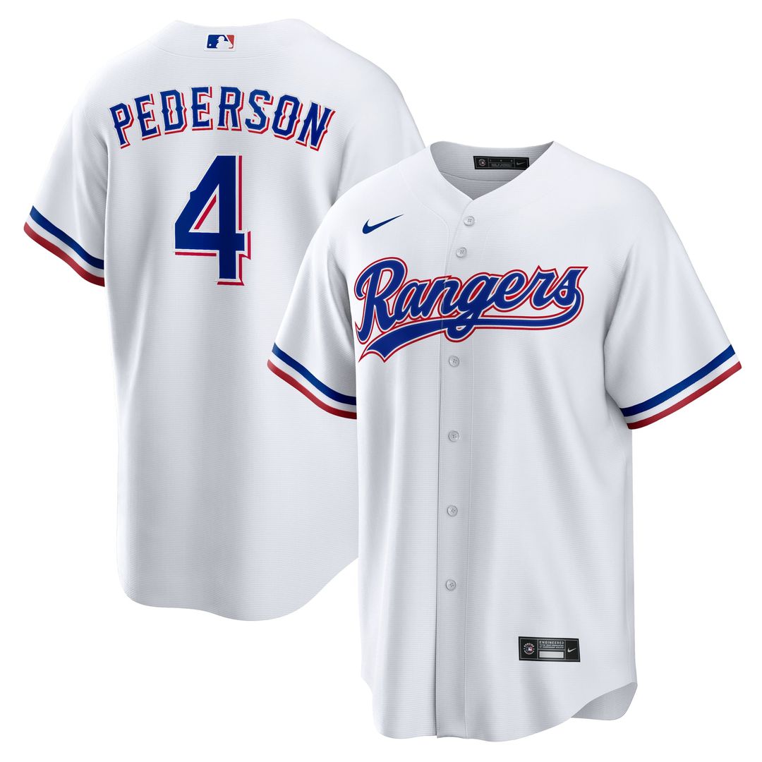 Texas Rangers Nike White Replica MLB baseball jersey