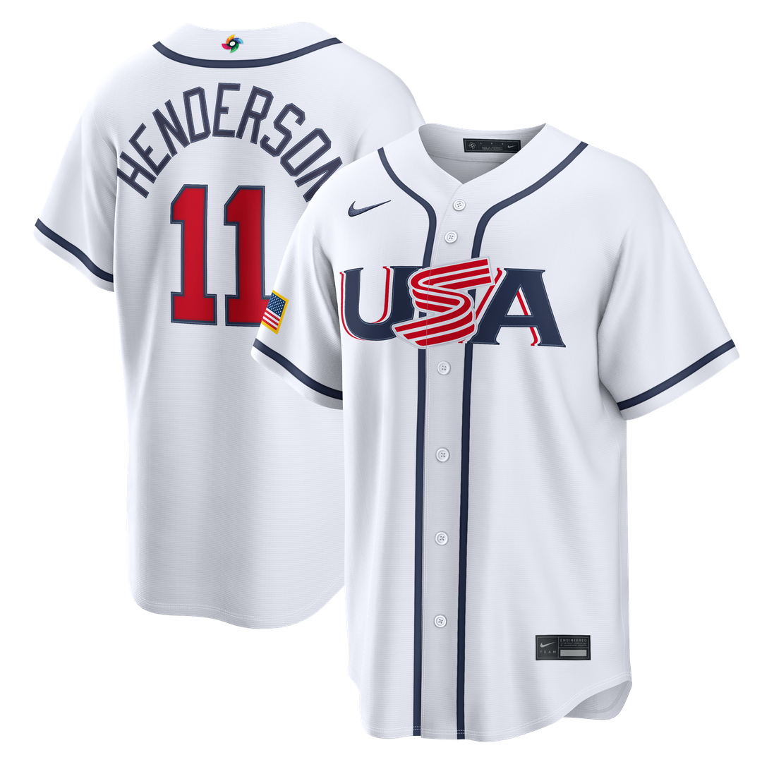 USA Baseball Nike White MLB baseball jersey