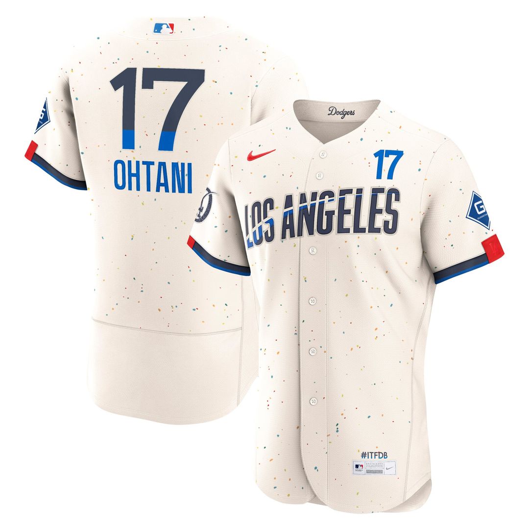 Los Angeles Dodgers Nike Cream Authentic MLB baseball jersey
