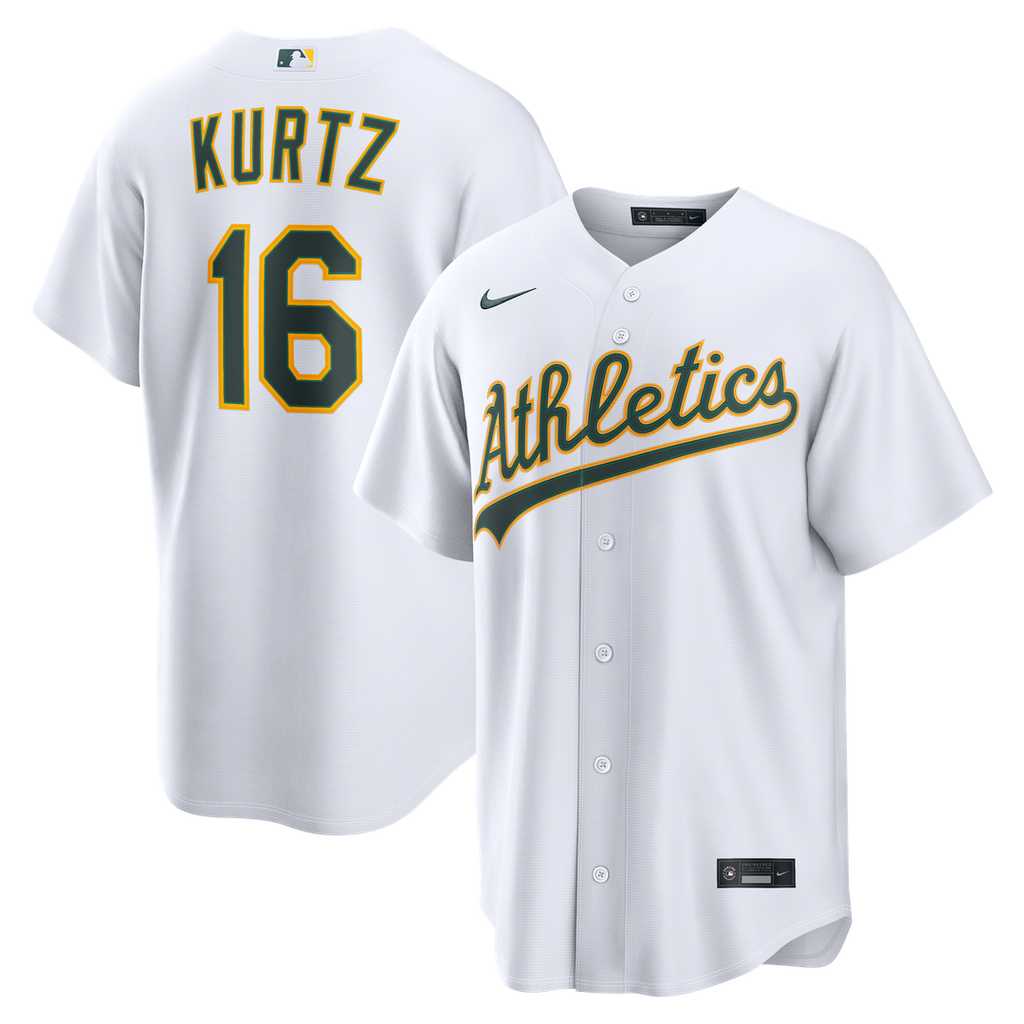 Athletics Nike White Replica MLB baseball jersey
