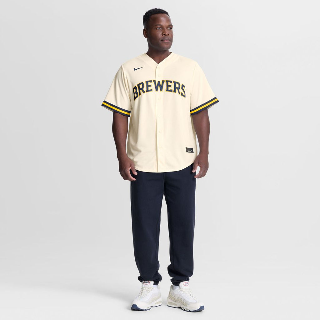 Milwaukee Brewers Nike Replica Jersey Cream