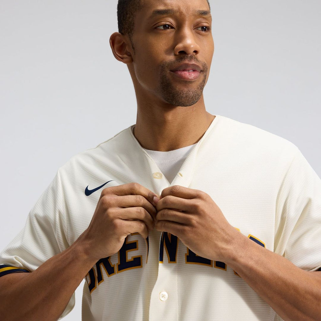 Milwaukee Brewers Nike Replica Jersey Cream