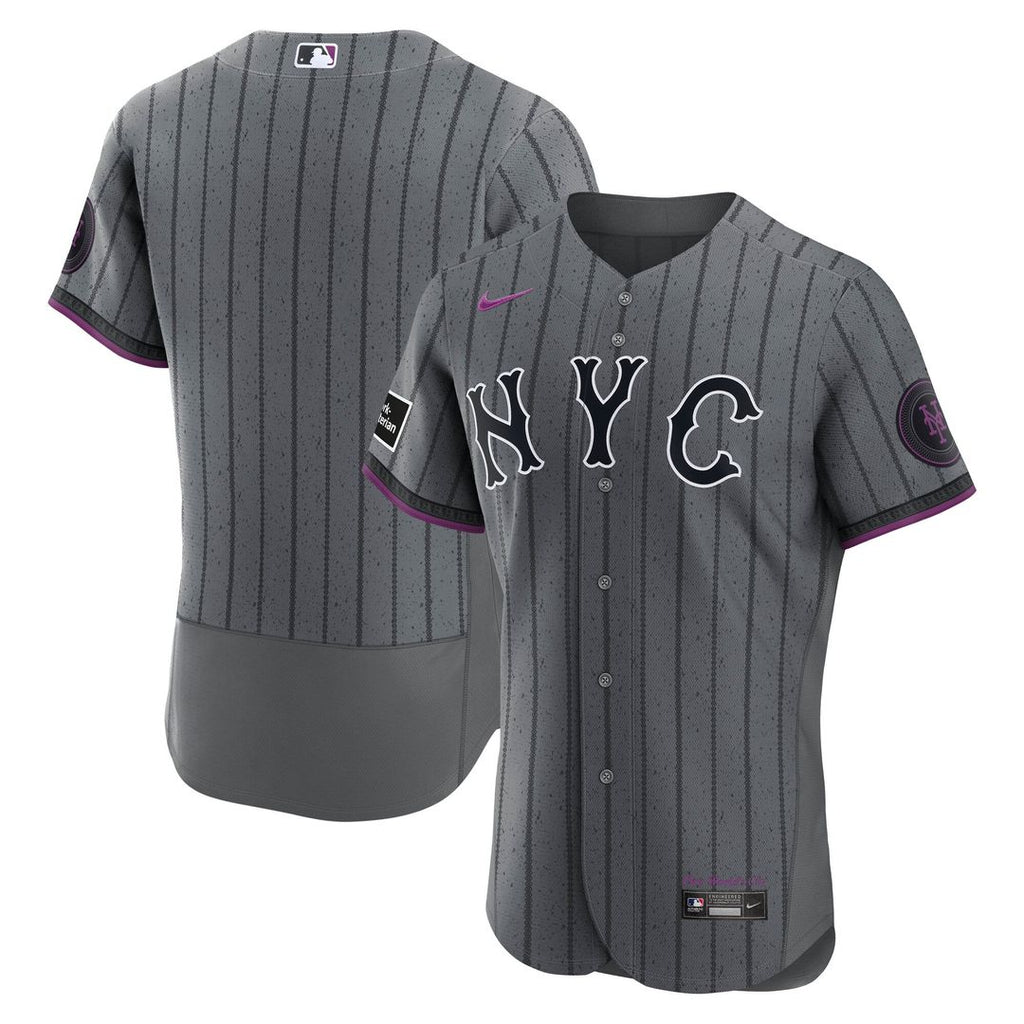 New York Mets Nike Gray Authentic MLB baseball jersey