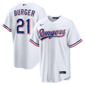 Texas Rangers Nike White Replica MLB baseball jersey