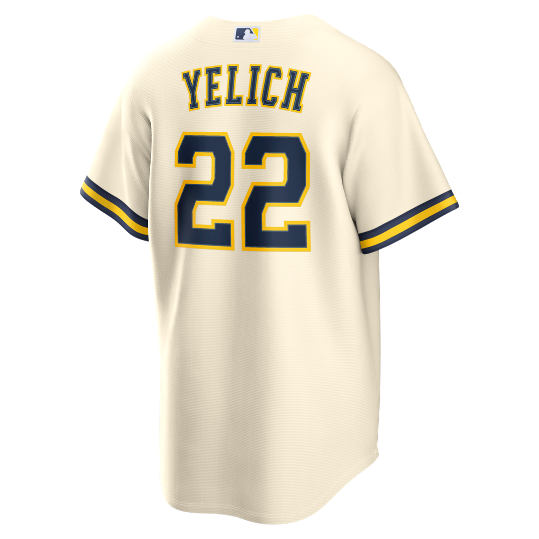 Milwaukee Brewers Nike Replica Jersey Cream