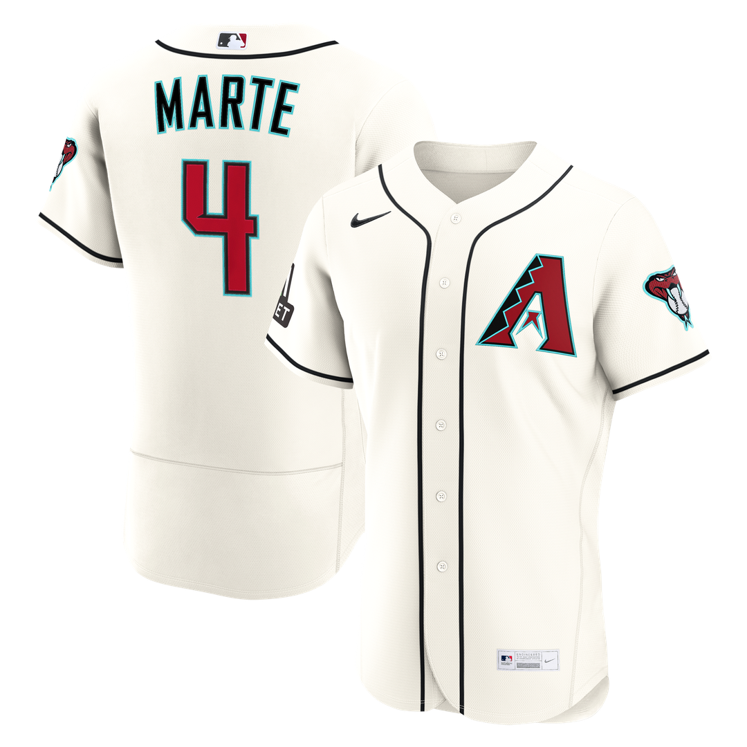 Arizona Diamondbacks Nike Cream Authentic MLB baseball jersey
