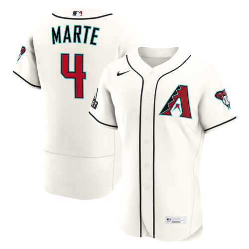 Arizona Diamondbacks Nike Cream Authentic MLB baseball jersey