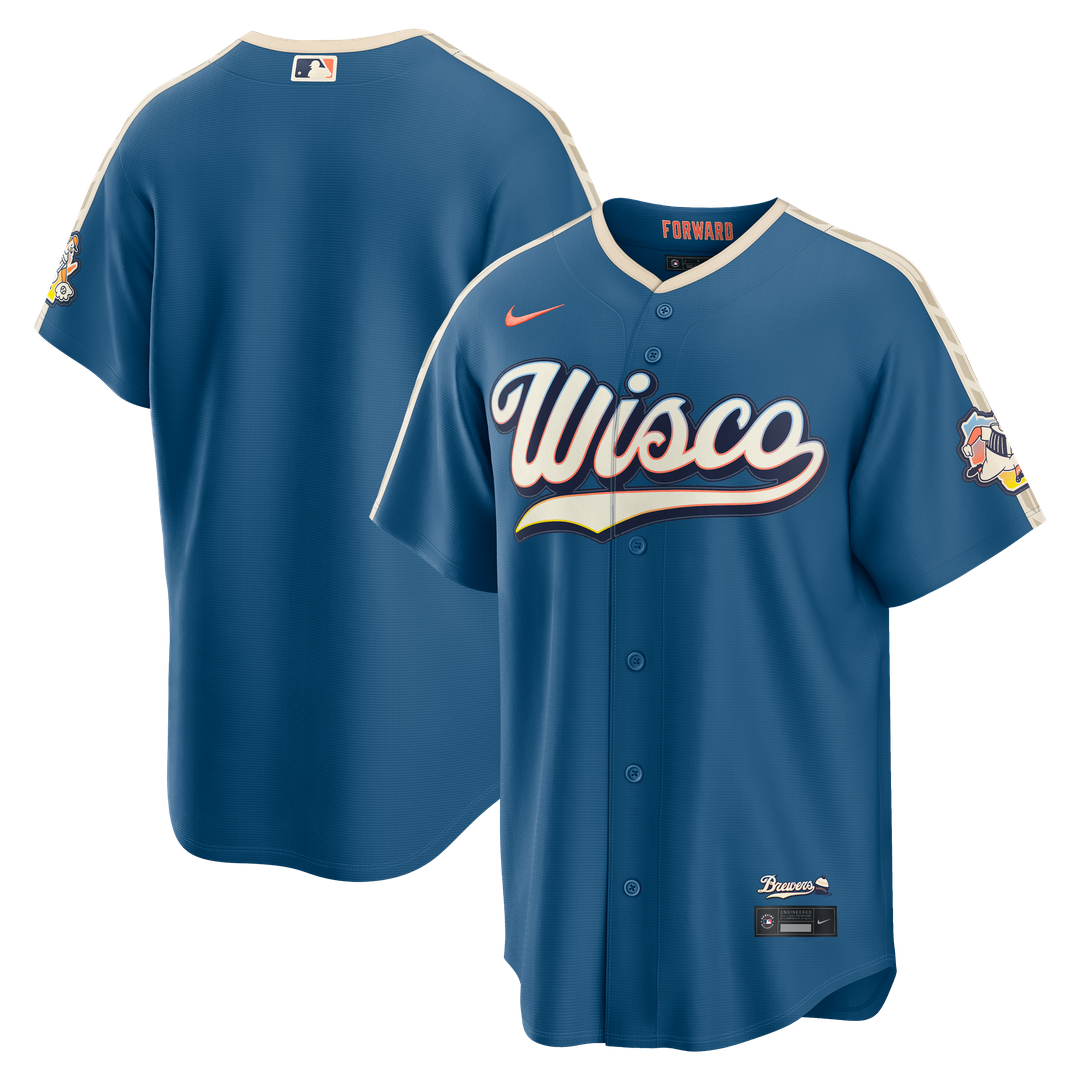Milwaukee Brewers Nike Blue MLB baseball jersey