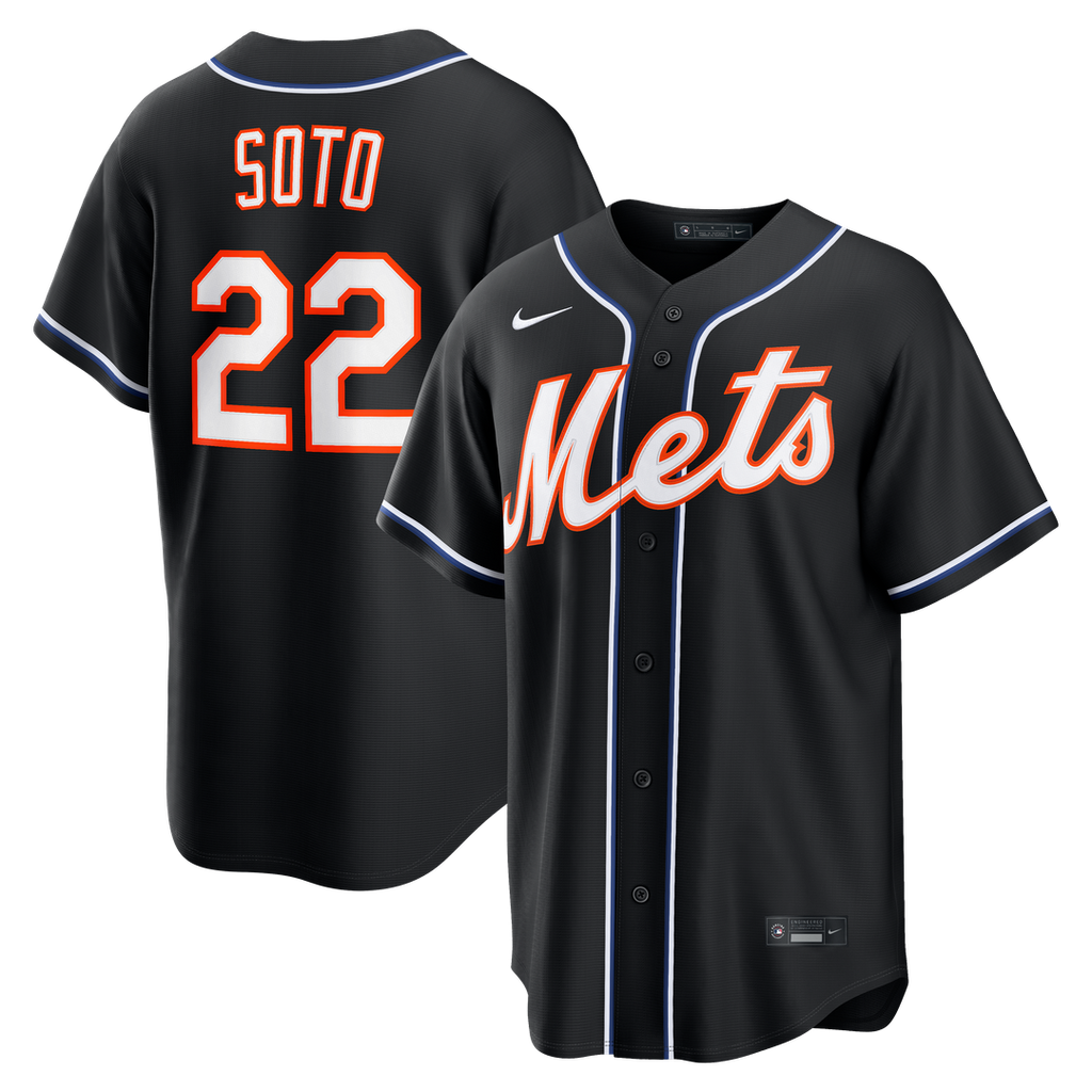 New York Mets Nike Black Replica MLB baseball jersey