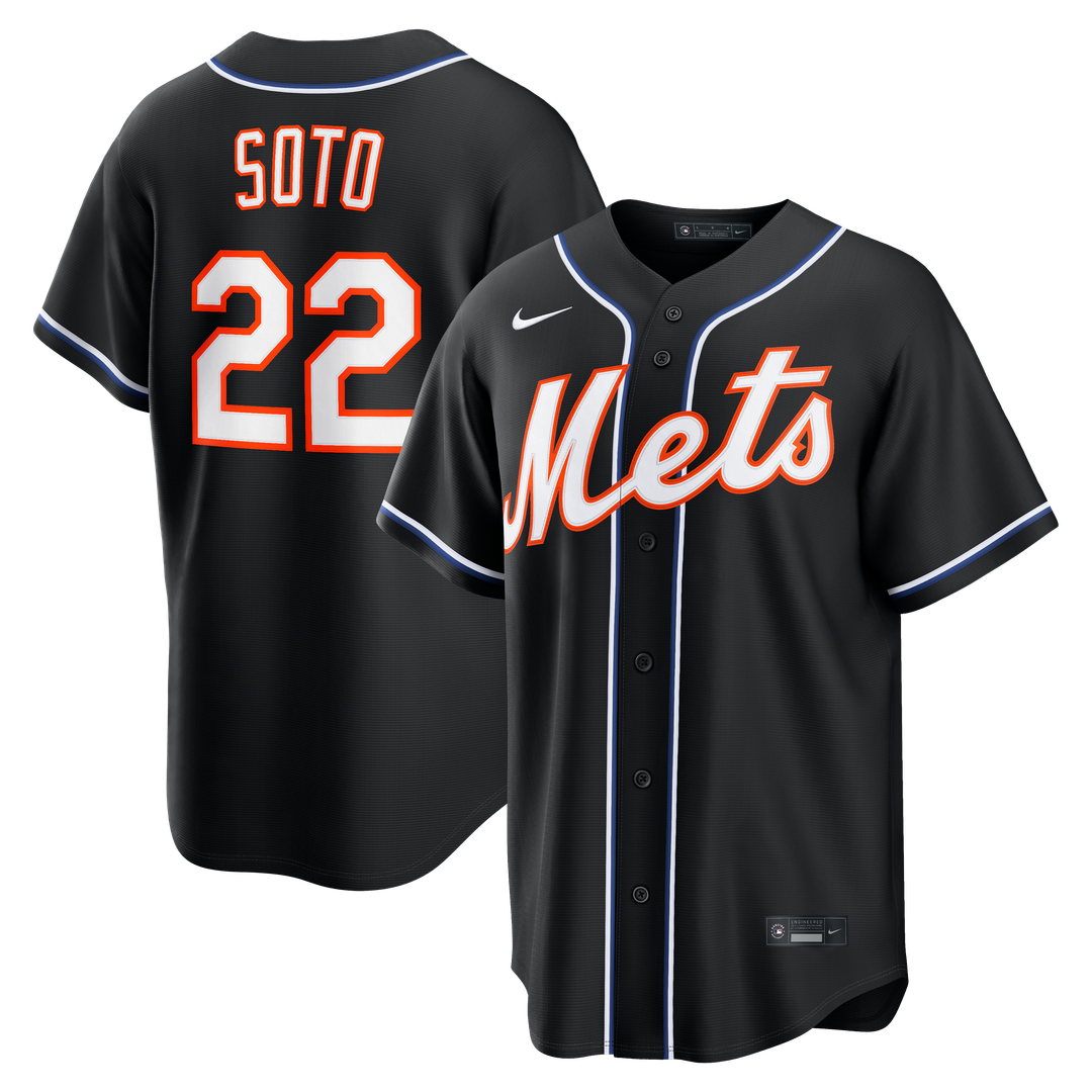 New York Mets Nike Black Replica MLB baseball jersey