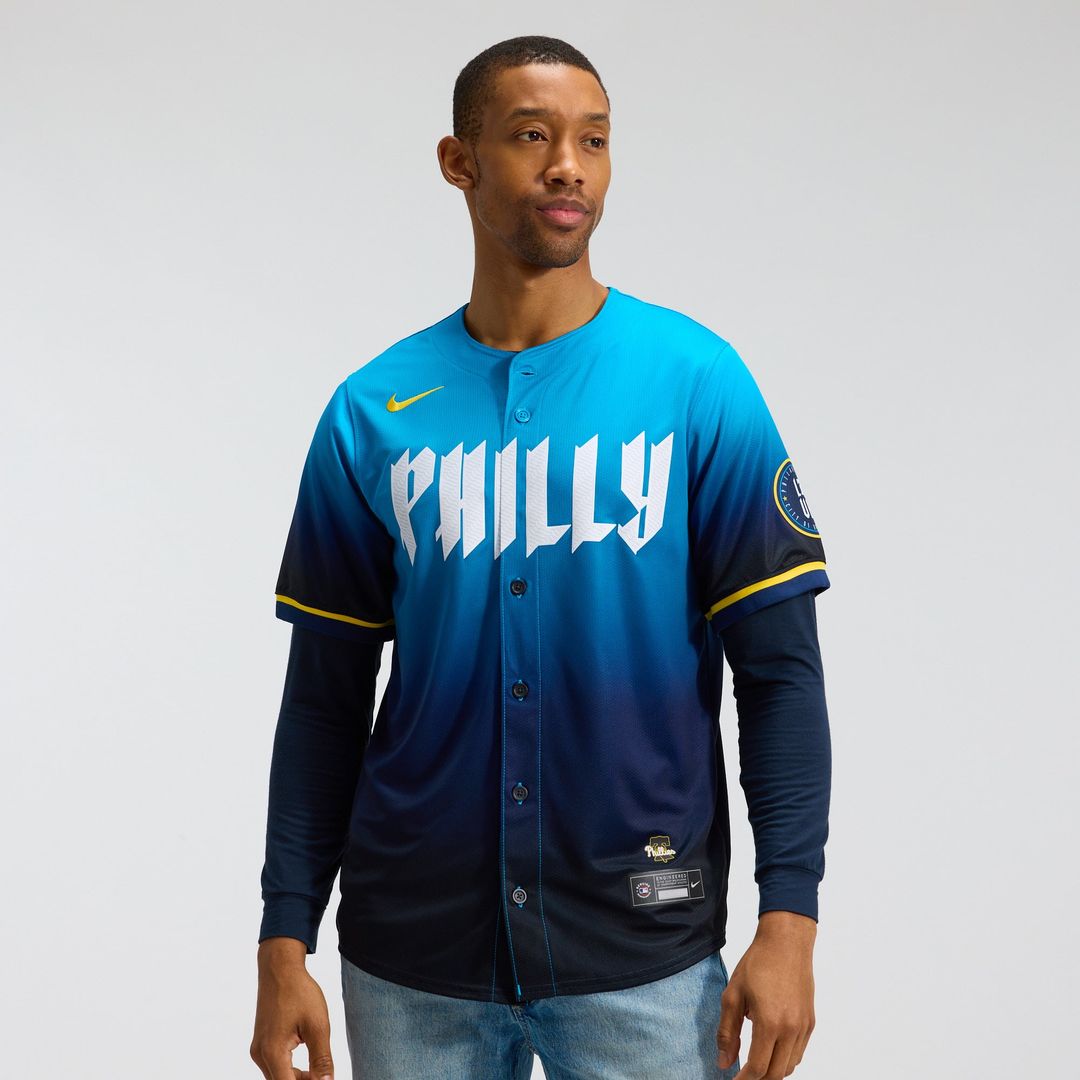Philadelphia Phillies Nike Navy Authentic MLB baseball jersey