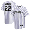 Colorado Rockies Nike White Replica MLB baseball jersey