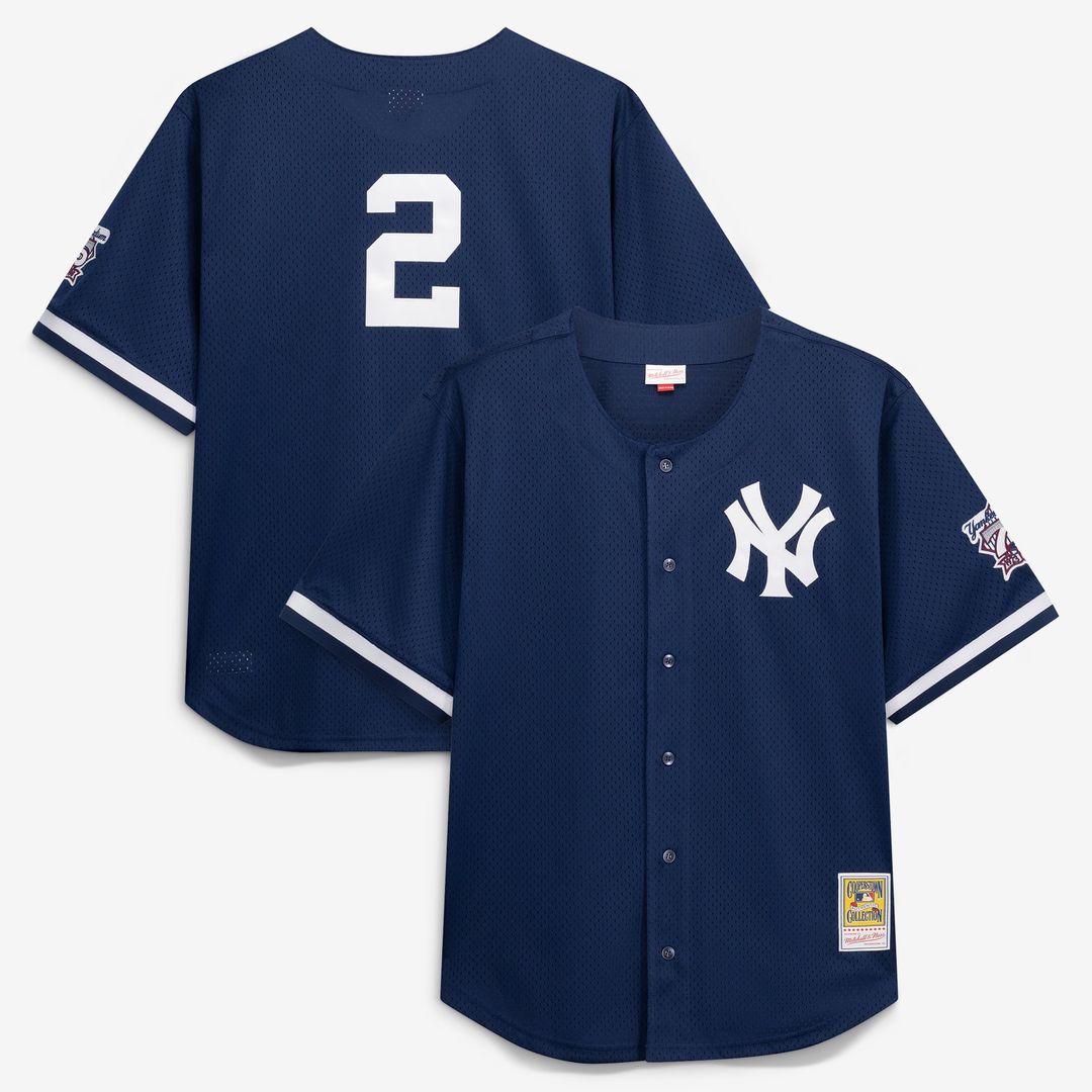 New York Yankees Mitchell & Ness Navy MLB baseball jersey