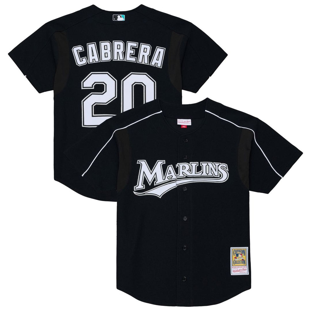 Florida Marlins Mitchell & Ness Black MLB baseball jersey