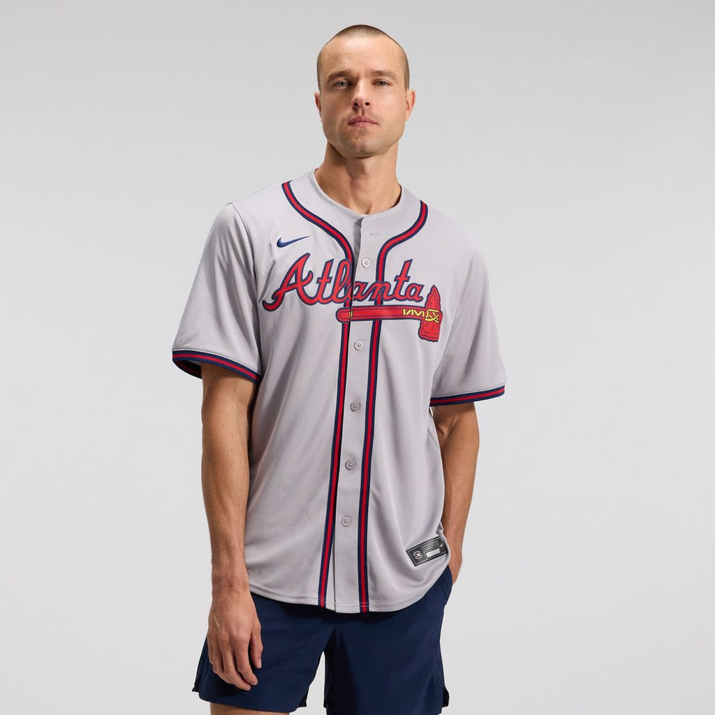 Atlanta Braves Nike Jersey Gray