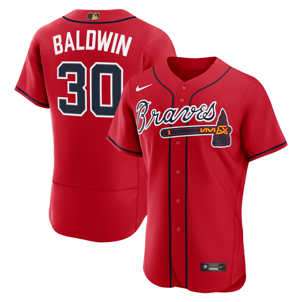 Atlanta Braves Nike Red Authentic MLB baseball jersey