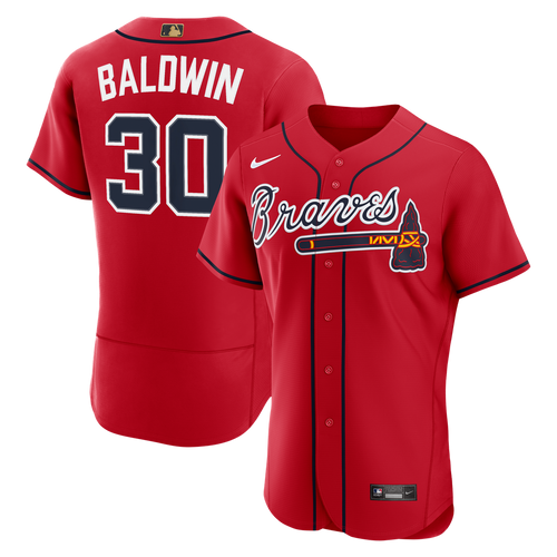 Atlanta Braves Nike Red Authentic MLB baseball jersey