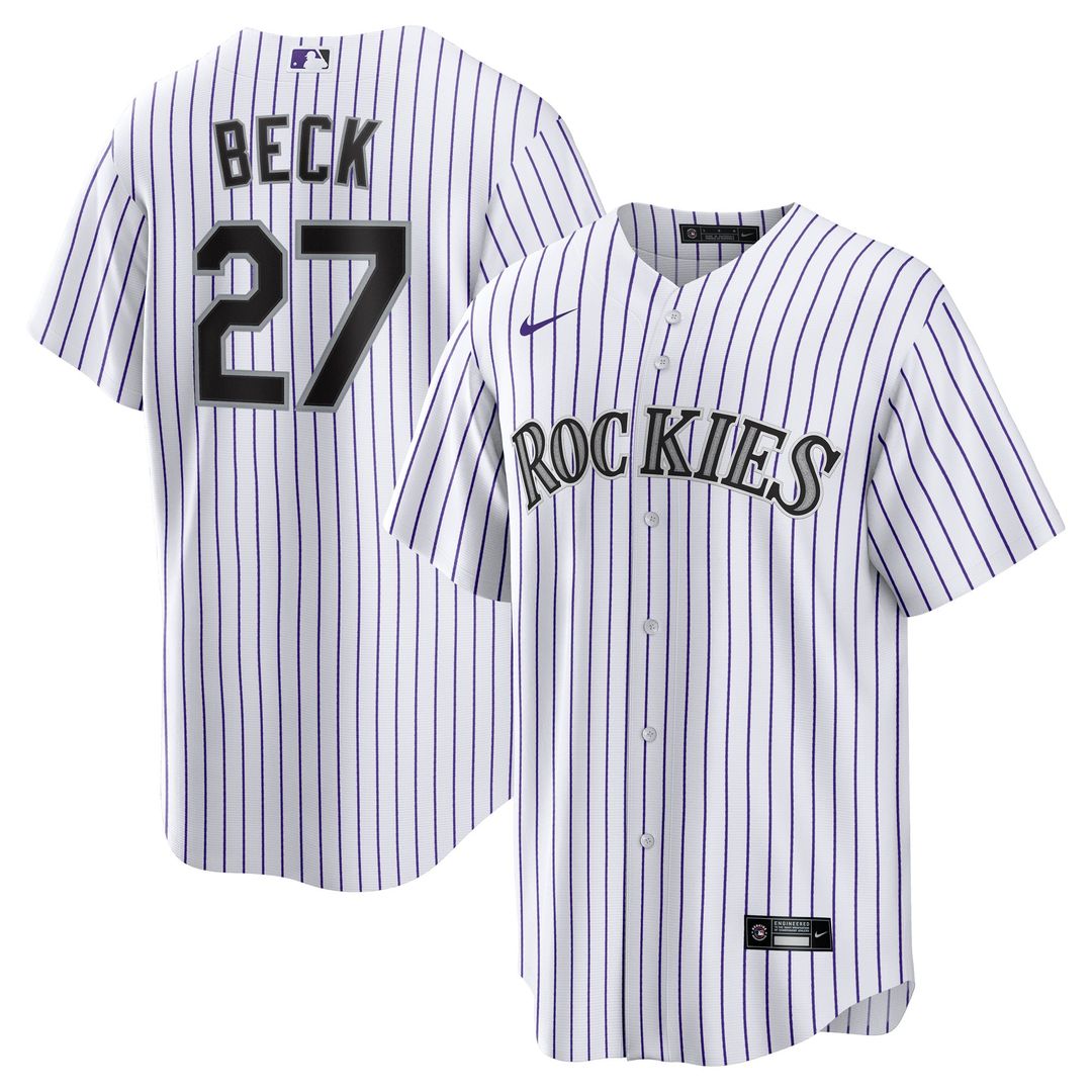 Colorado Rockies Nike White Replica MLB baseball jersey