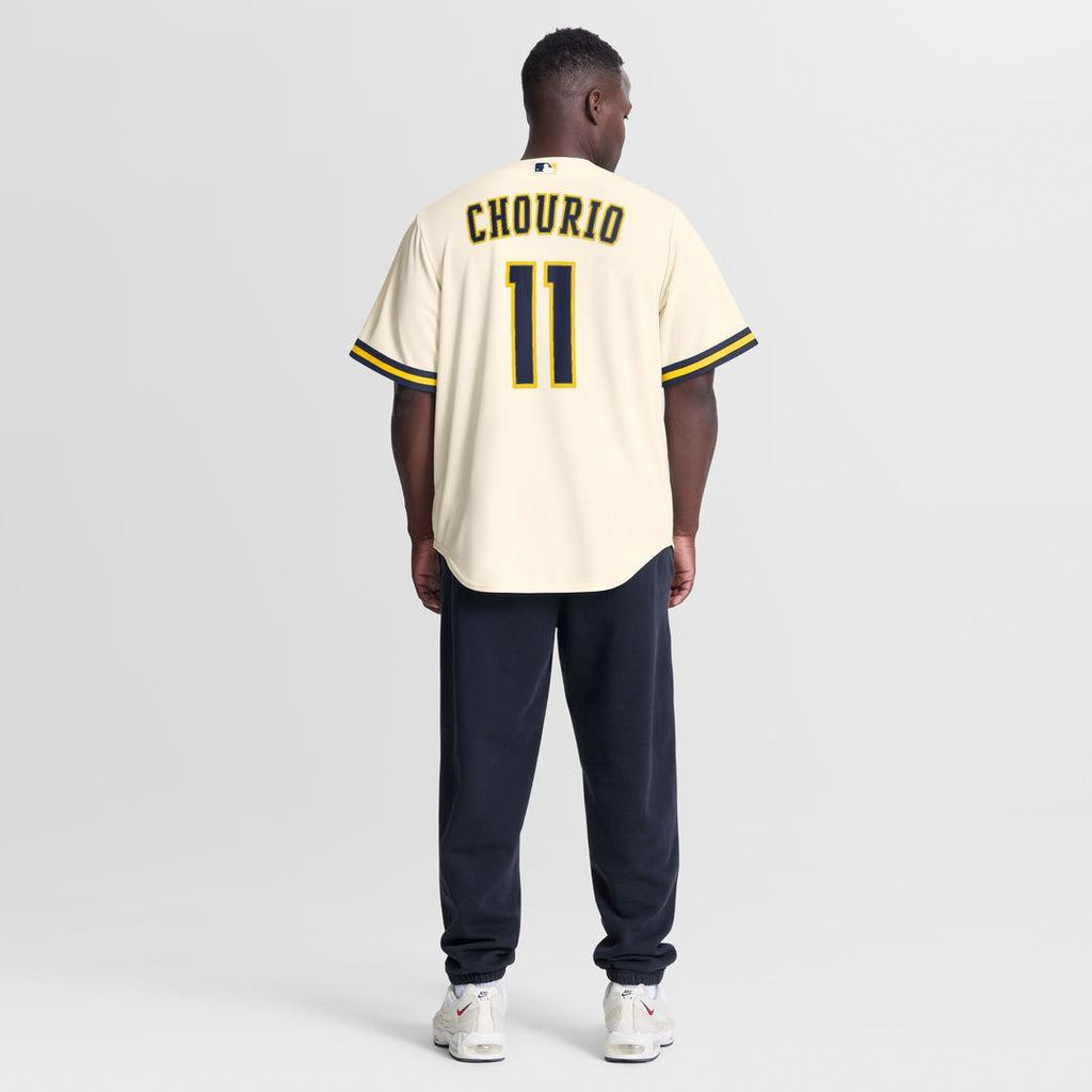 Milwaukee Brewers Nike Replica Jersey Cream