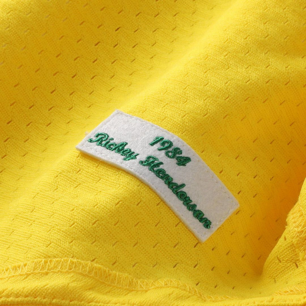 Athletics Mitchell & Ness Authentic Jersey Yellow