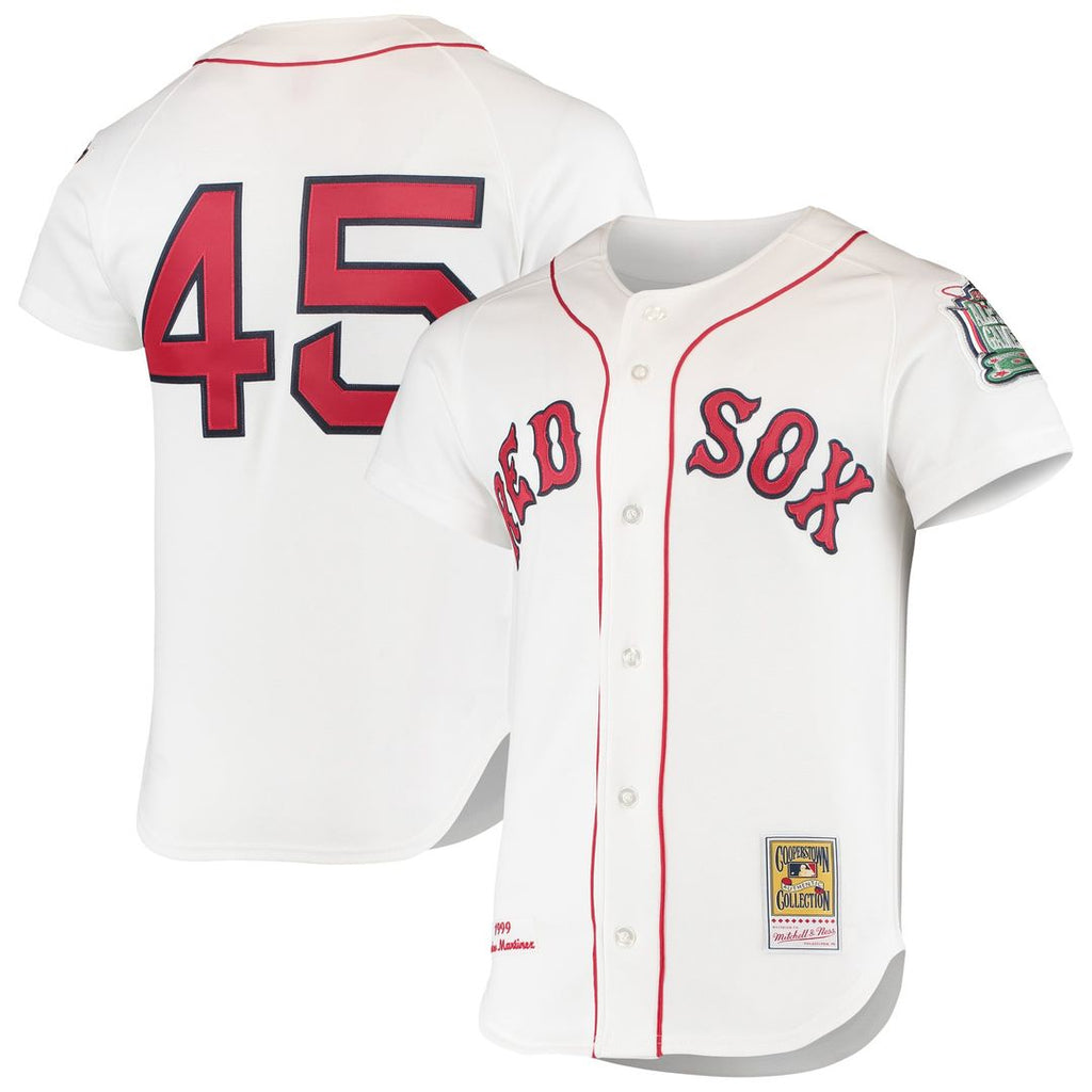 Boston Red Sox Mitchell & Ness White Authentic MLB baseball jersey