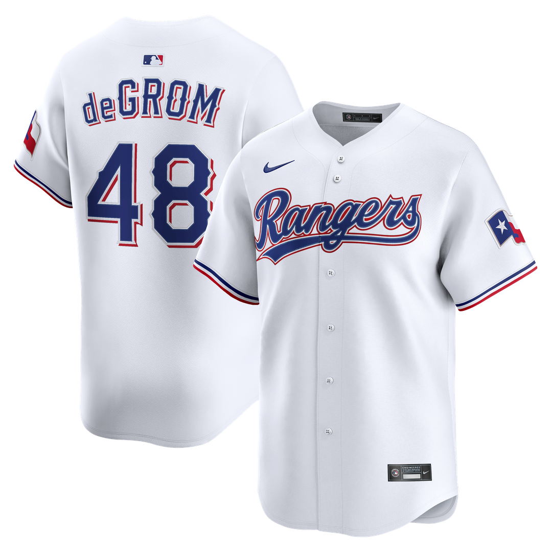 Texas Rangers Nike White Authentic MLB baseball jersey