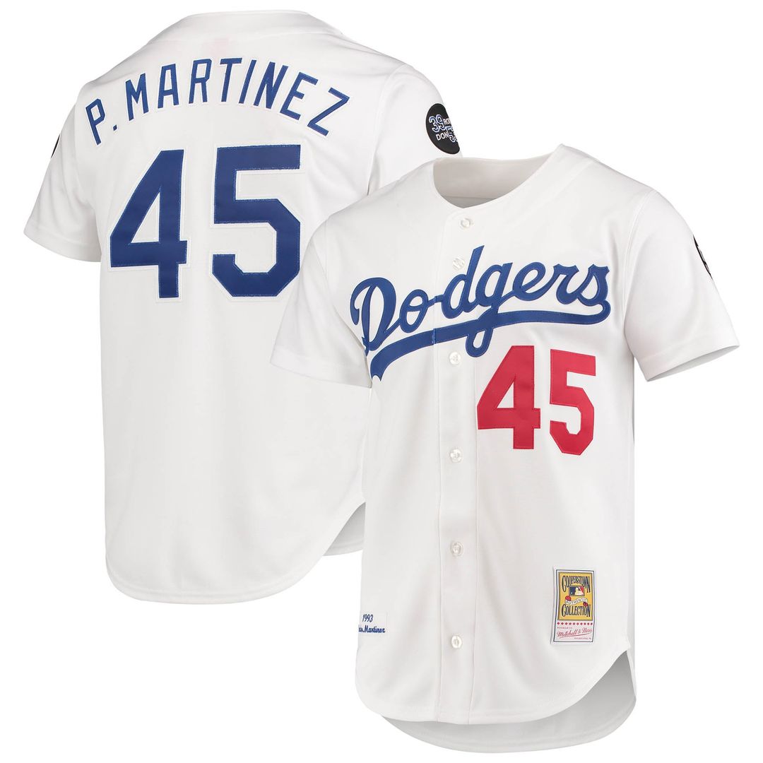 Los Angeles Dodgers Mitchell & Ness White Authentic MLB baseball jersey