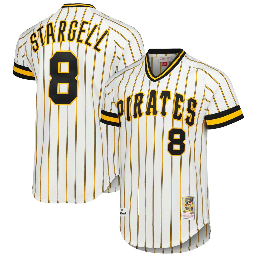 Pittsburgh Pirates Mitchell & Ness White Authentic MLB baseball jersey