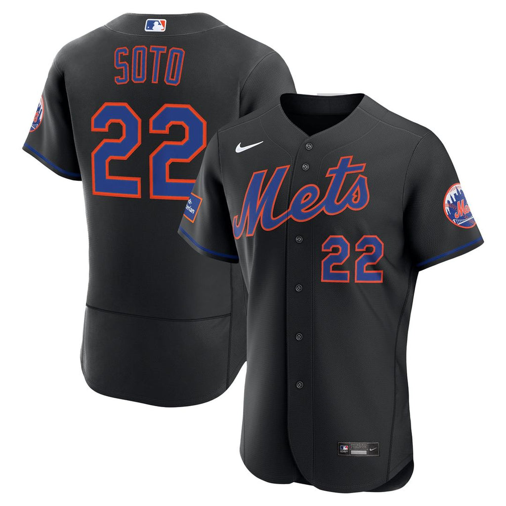 New York Mets Nike Black Authentic MLB baseball jersey