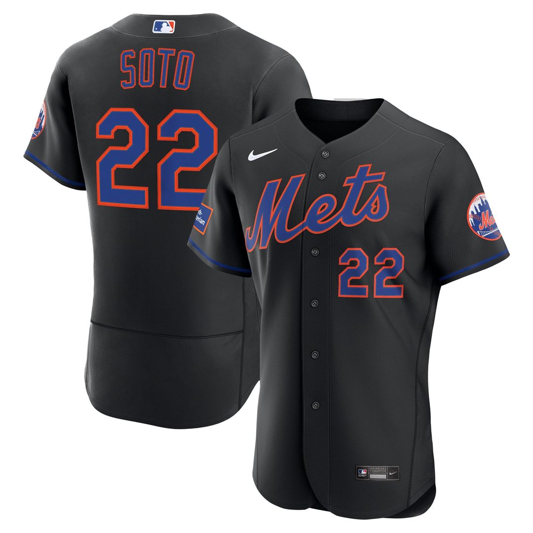 New York Mets Nike Black Authentic MLB baseball jersey