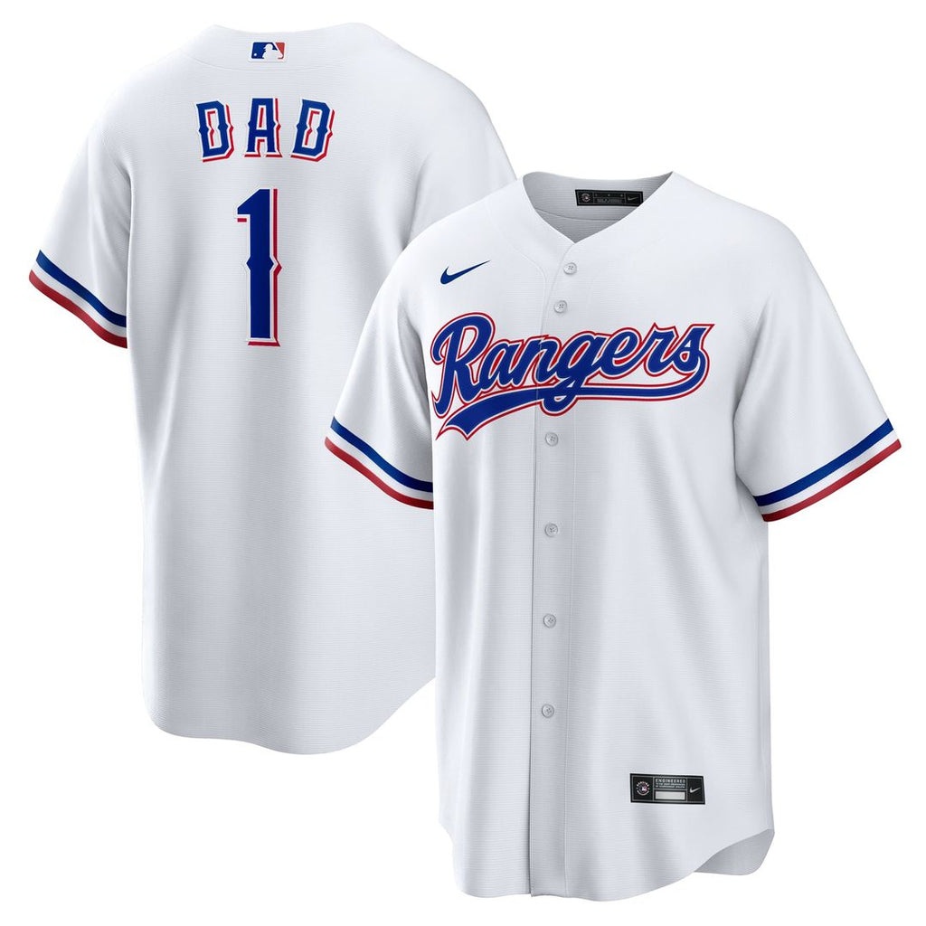 Texas Rangers Nike White Replica MLB baseball jersey