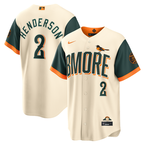 Baltimore Orioles Nike Cream MLB baseball jersey