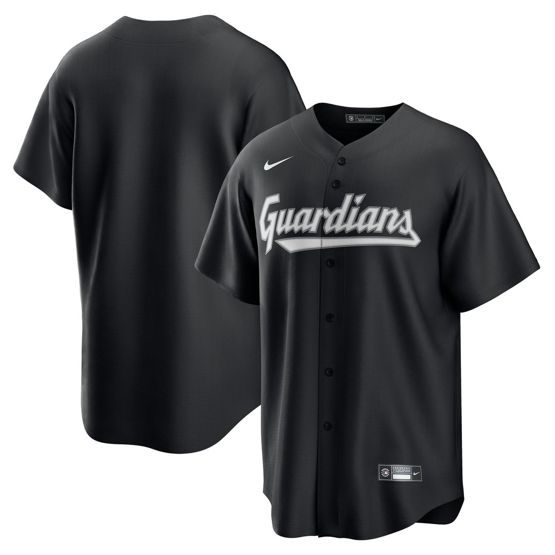 Cleveland Guardians Nike Black Replica MLB baseball jersey