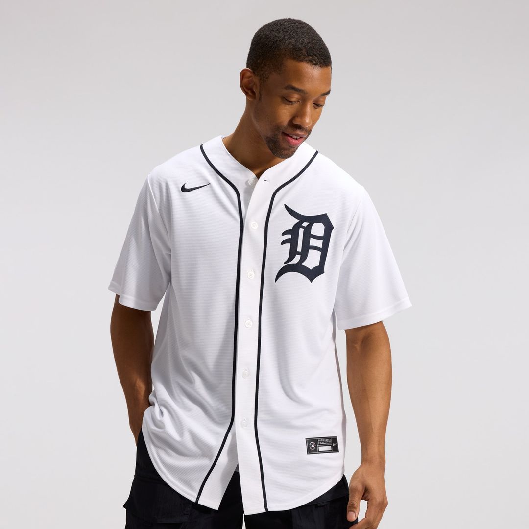 Detroit Tigers Nike White Replica MLB baseball jersey