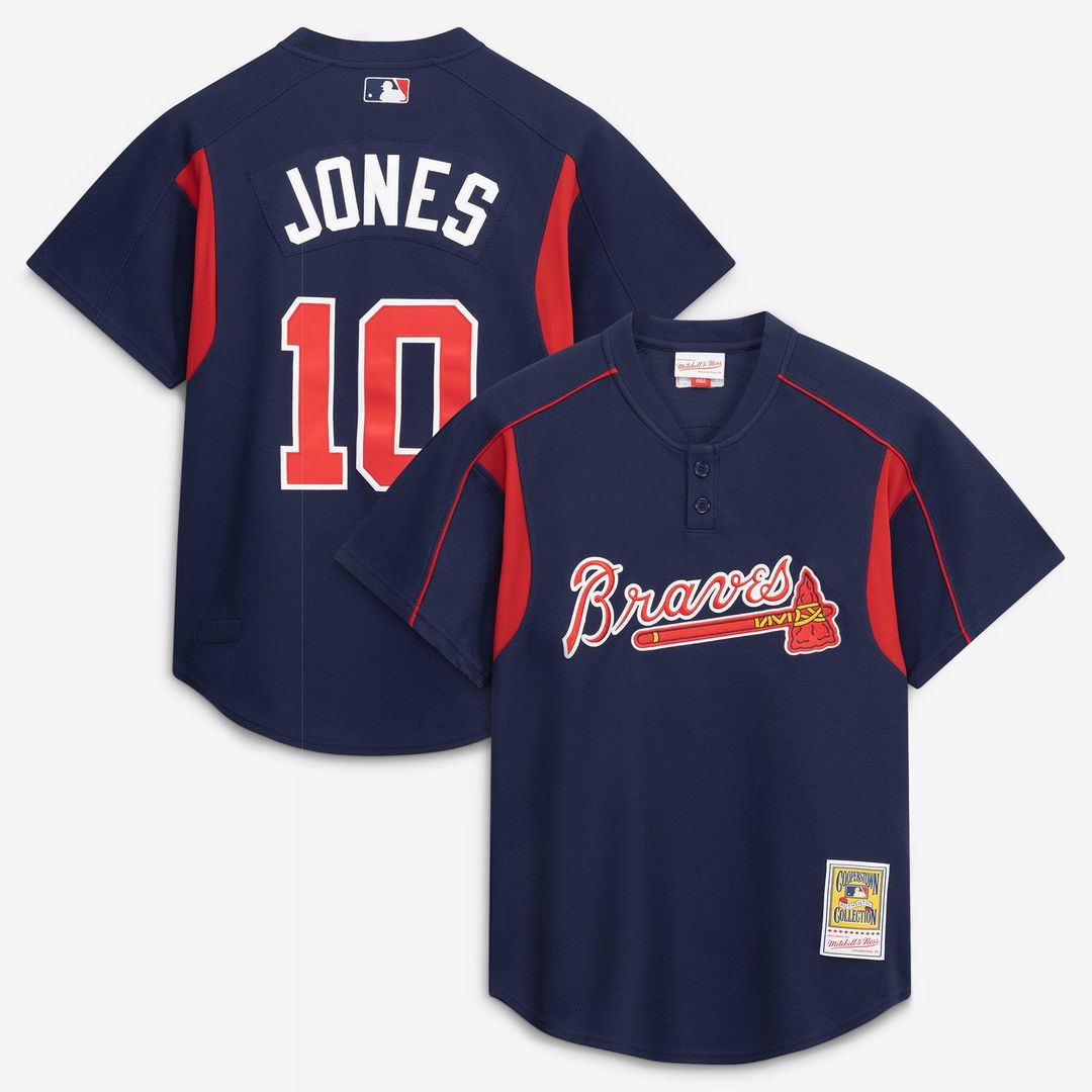 Atlanta Braves Mitchell & Ness Navy Authentic MLB baseball jersey