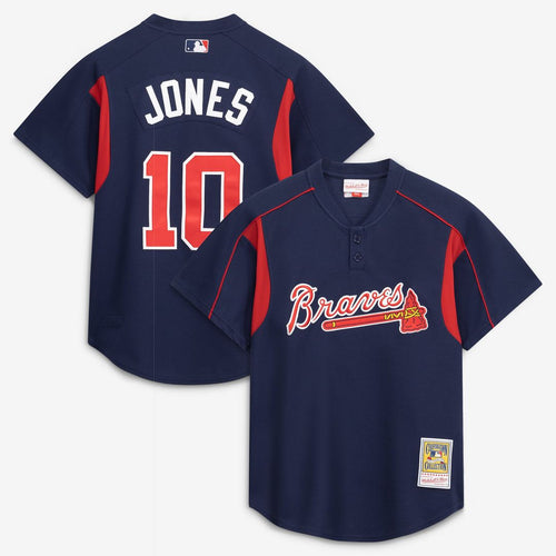 Atlanta Braves Mitchell & Ness Navy Authentic MLB baseball jersey