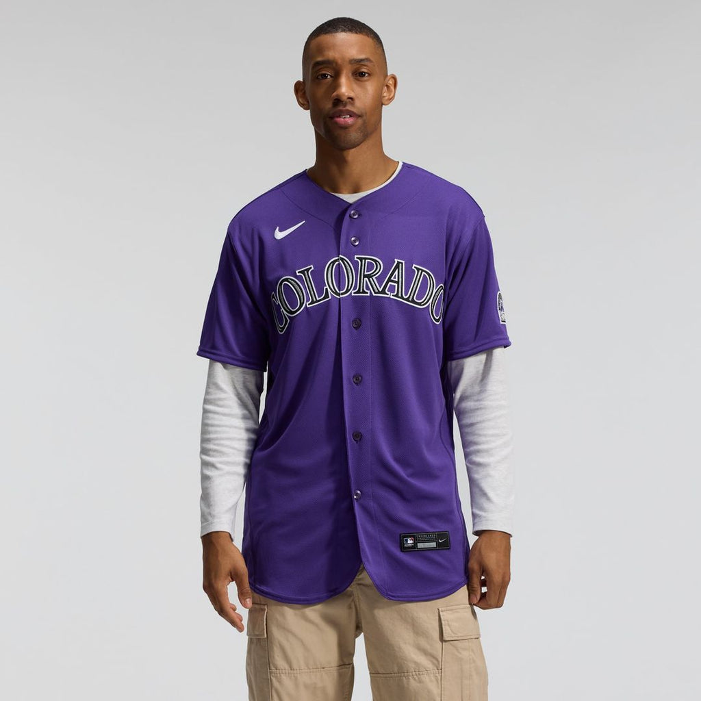 Colorado Rockies Nike Purple Authentic MLB baseball jersey