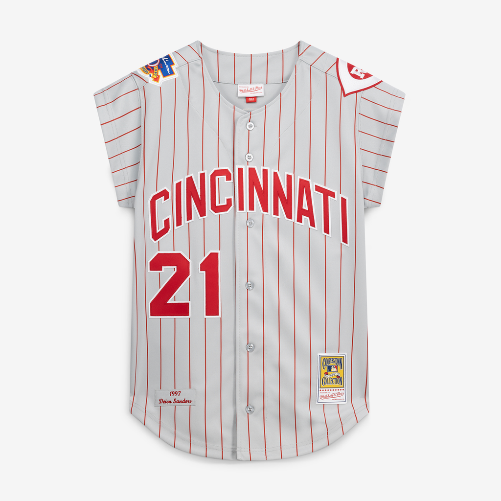 Cincinnati Reds Mitchell & Ness Authentic Jersey Gray