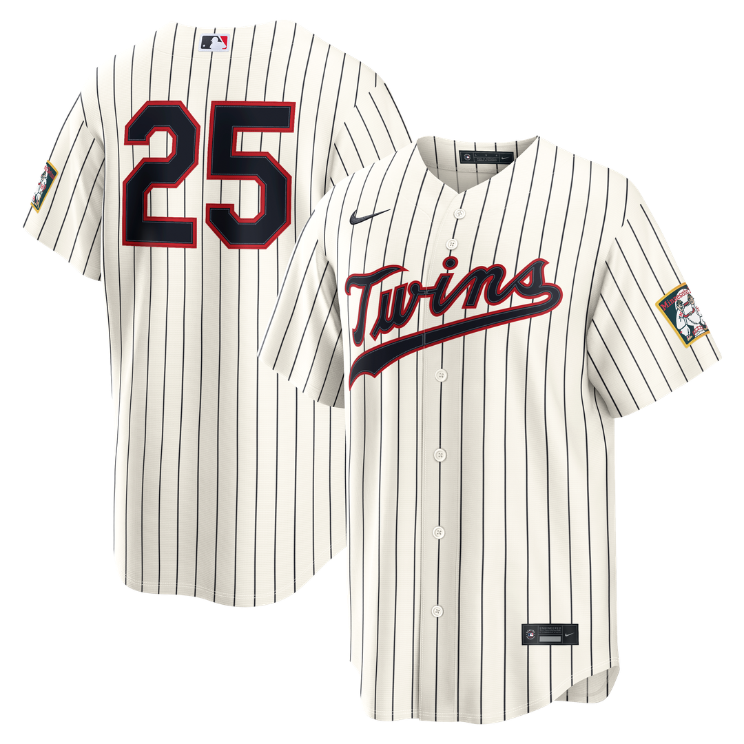 Minnesota Twins Nike Cream MLB baseball jersey
