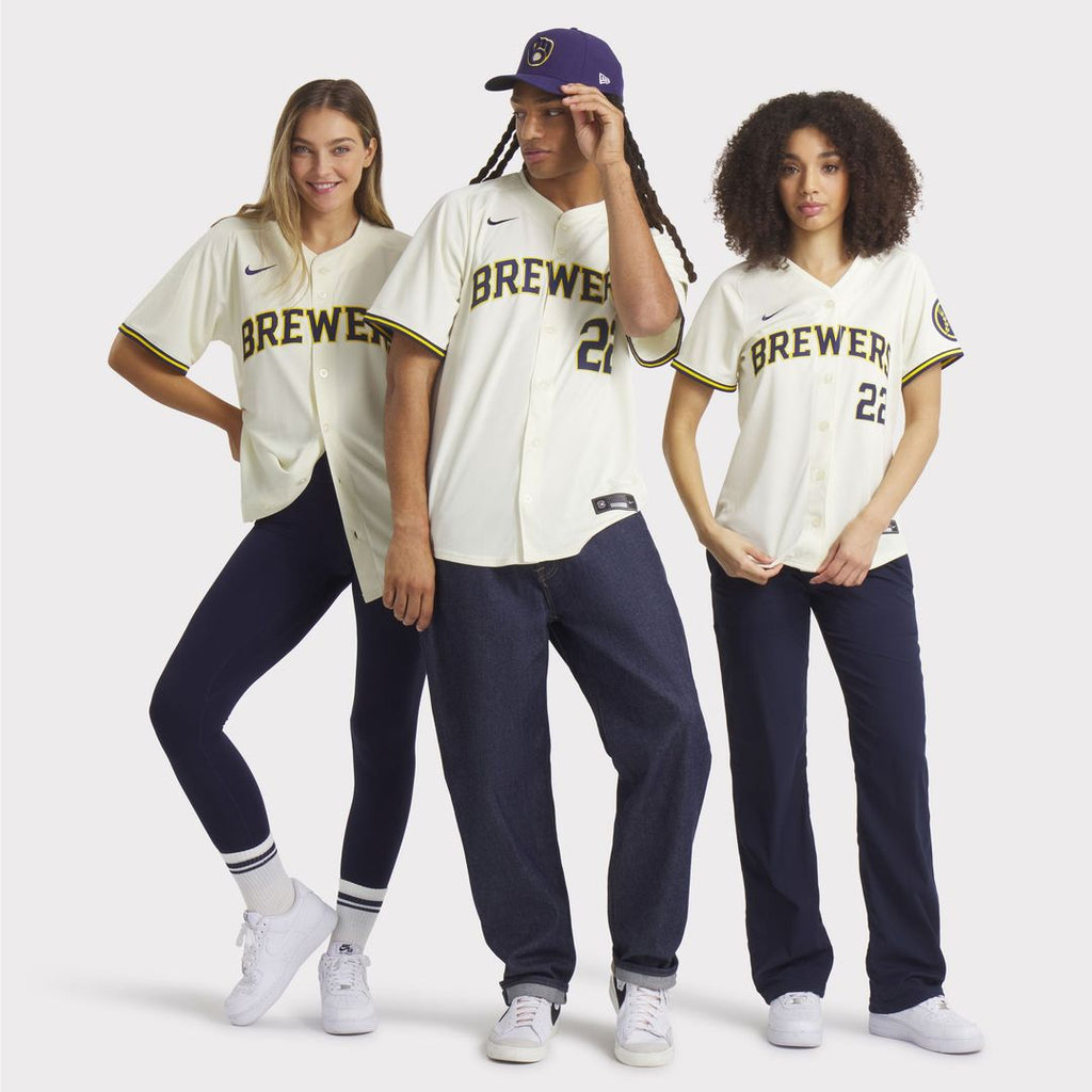 Milwaukee Brewers Nike Jersey Cream