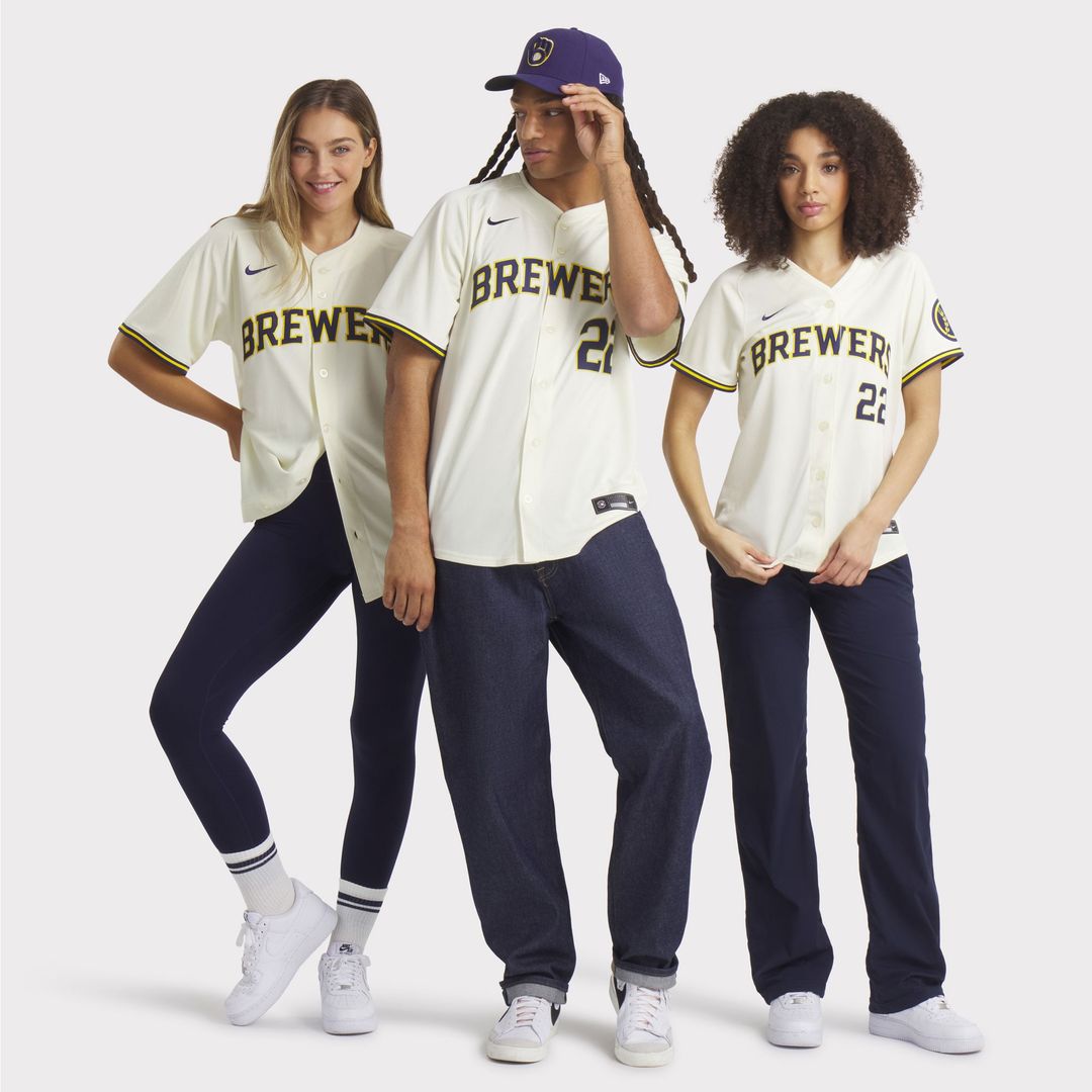 Milwaukee Brewers Nike Jersey Cream