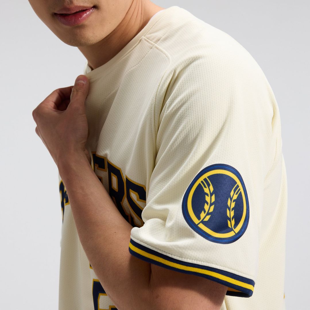 Milwaukee Brewers Nike Authentic Jersey Cream