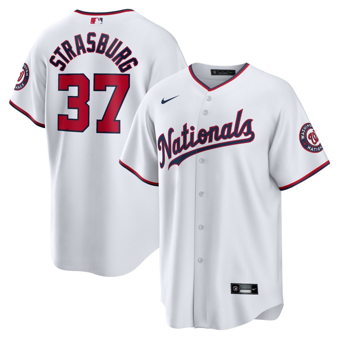 Washington Nationals Nike White Replica MLB baseball jersey