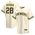 Milwaukee Brewers Nike Cream Replica MLB baseball jersey