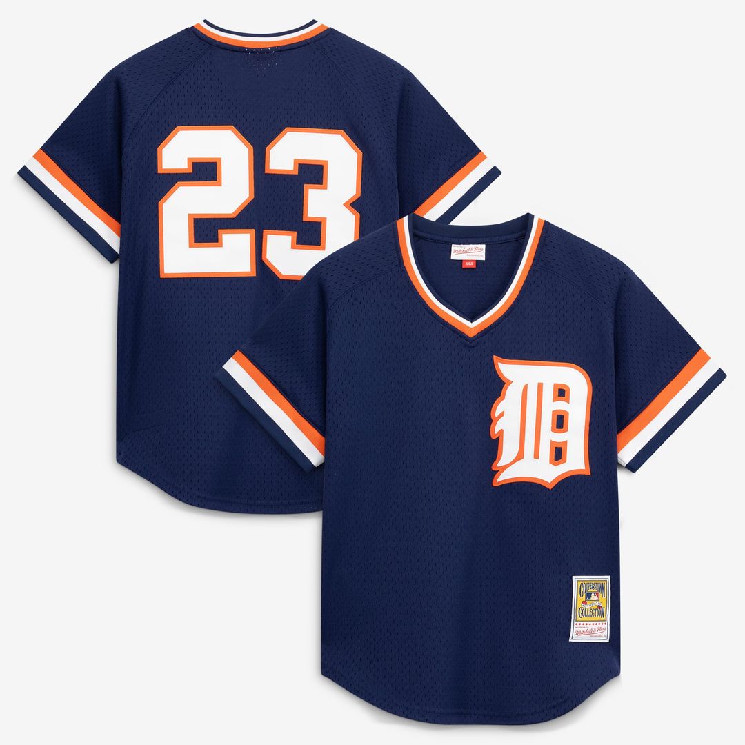Detroit Tigers Mitchell & Ness Navy Authentic MLB baseball jersey
