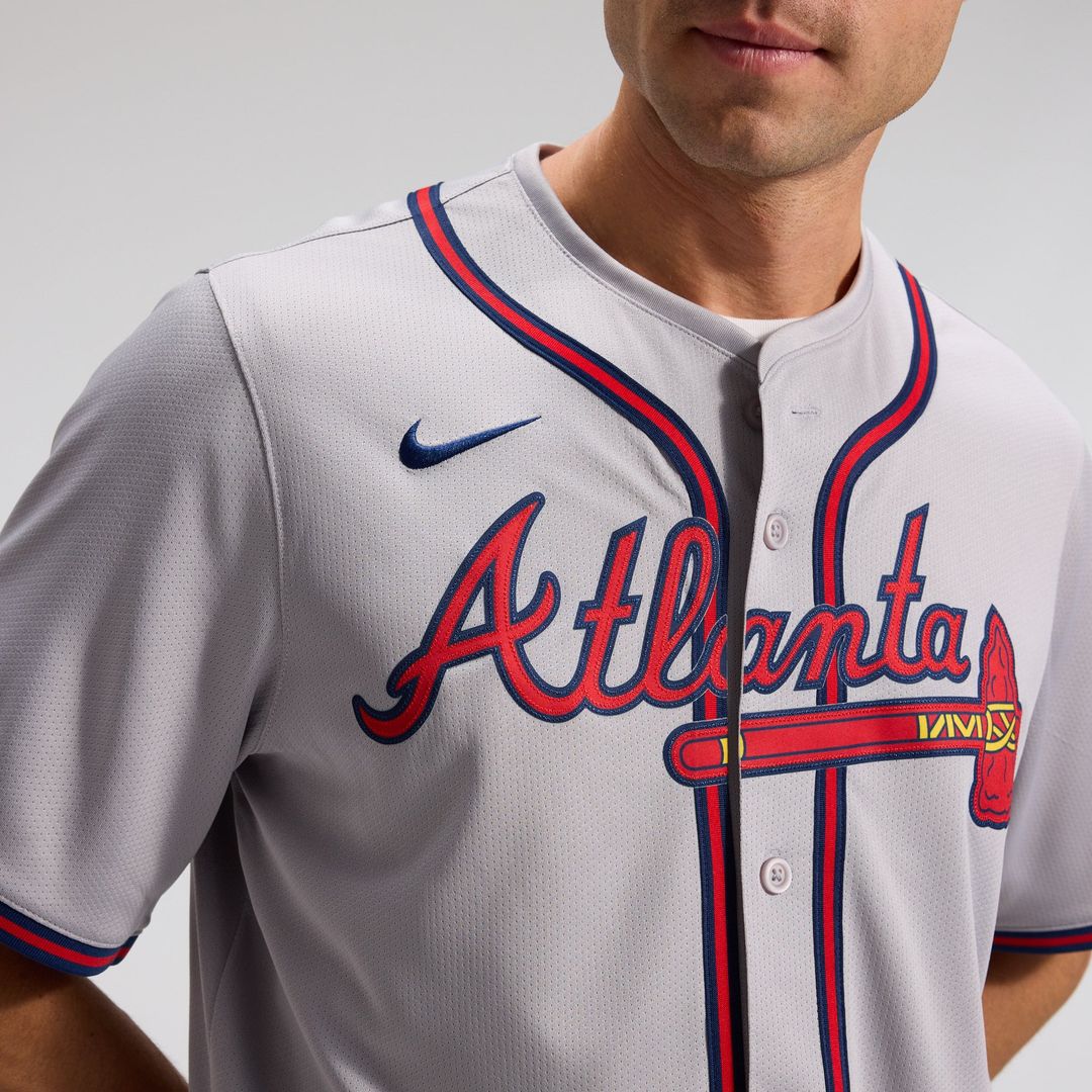Atlanta Braves Nike Jersey Gray