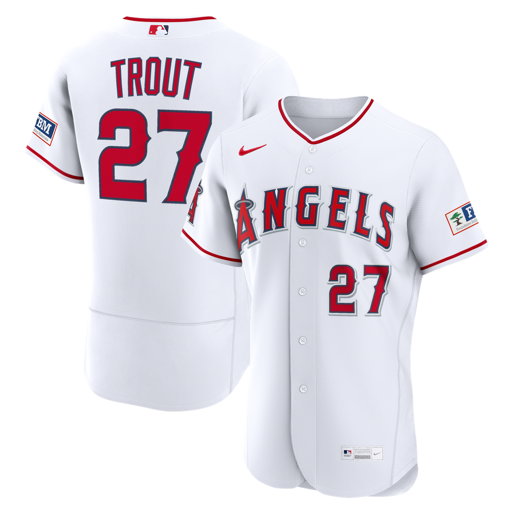 Los Angeles Angels Nike White Authentic MLB baseball jersey