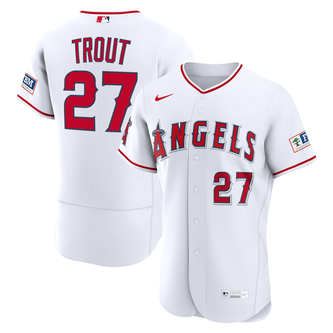 Los Angeles Angels Nike White Authentic MLB baseball jersey